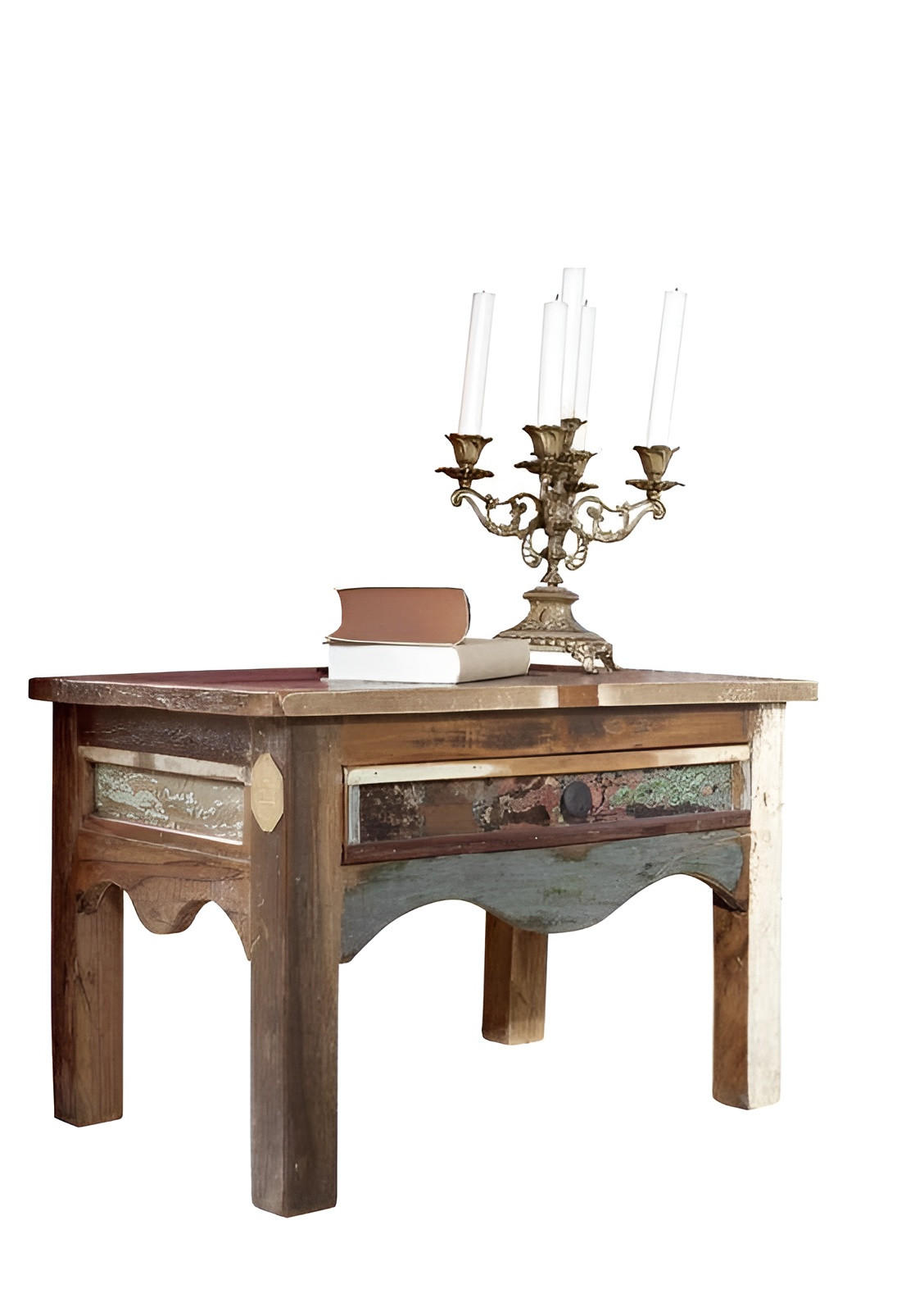 NACHTTISCH Altholz 60x40x40 mehrfarbig lackiert NATURE OF SPIRIT #44 - Multicolor, Holz (60/40/40cm) - Massivmoebel24