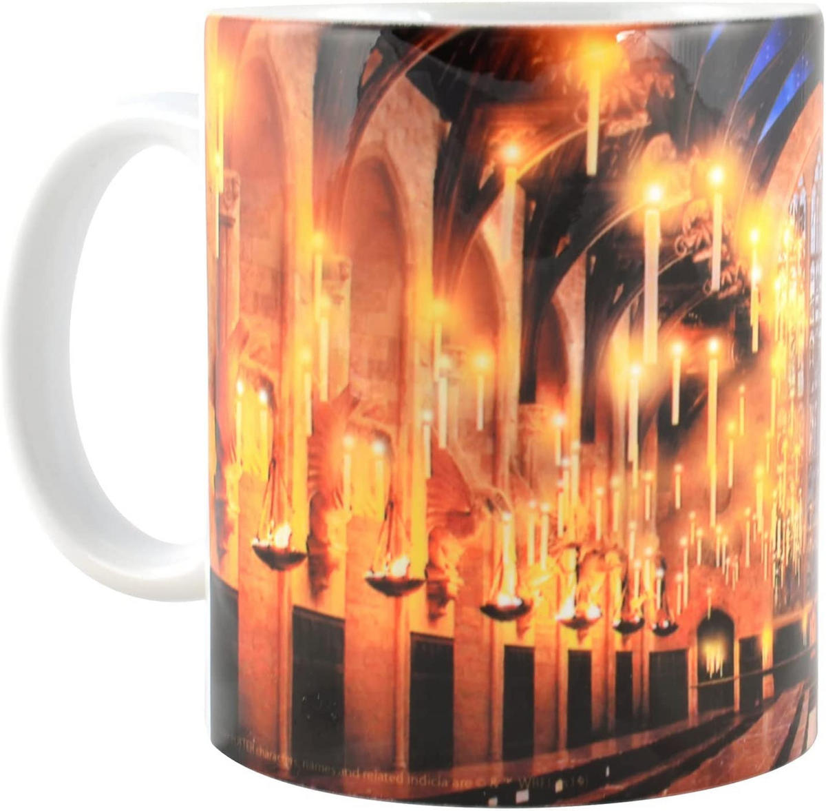 KAFFEEBECHER Harry Potter Hogwarts Große Halle Orange 320 ml - Orange, Keramik (0.32L) - United Labels