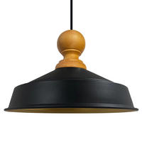 DECKENPENDELLEUCHTE Holz Asletl - Schwarz, Holz/Metall (24/40/148cm) - Bamyum