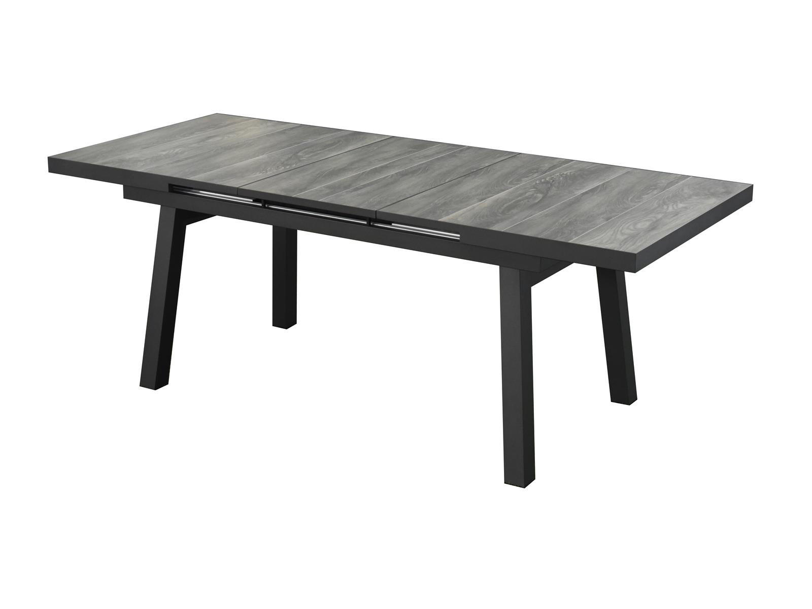 GARTENTISCH Darwin Aluminium ausziehbar 160-210/90/75 cm - Grau, Kunststoff (160/90/77cm) - Green Spirit