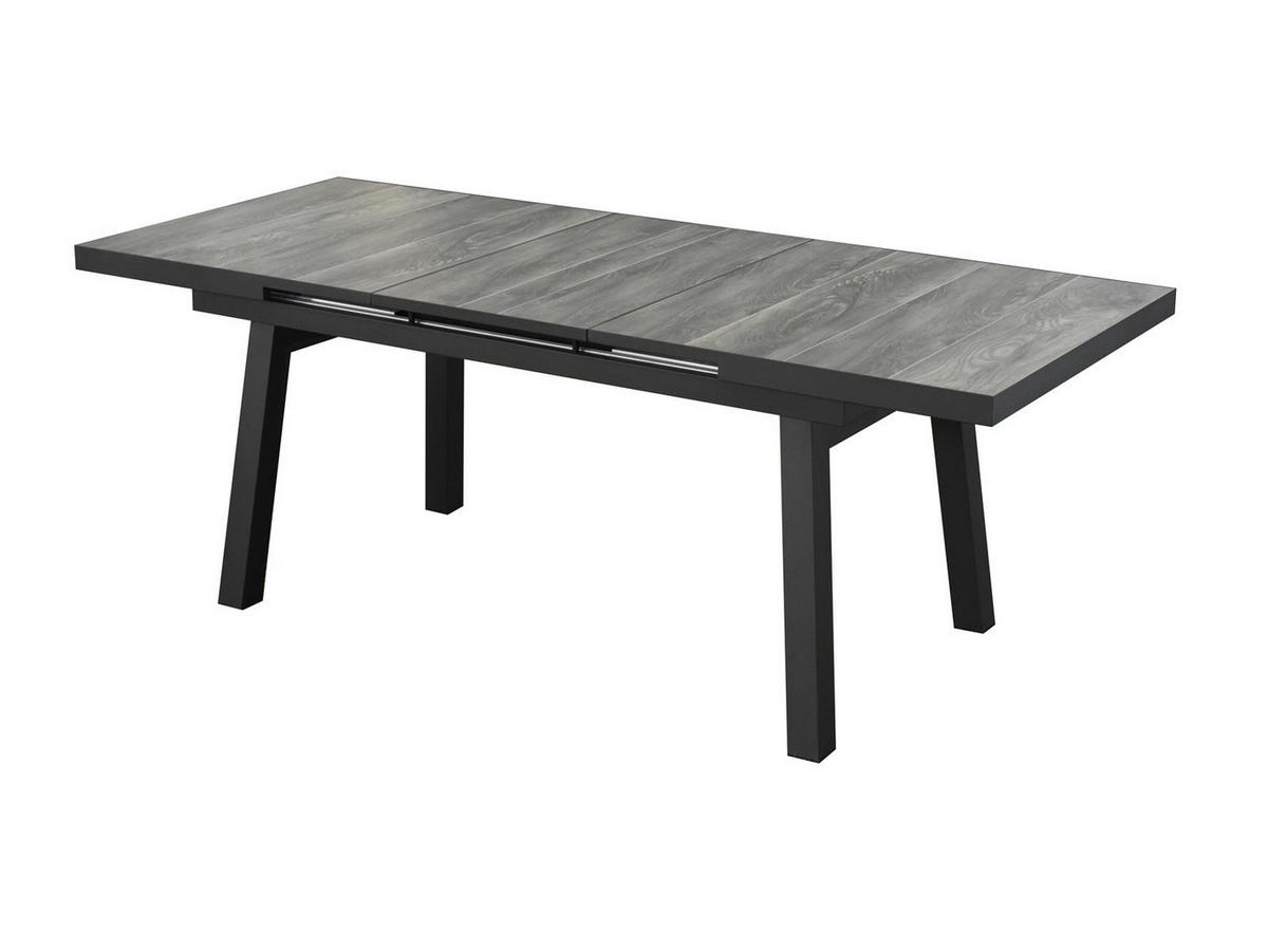 GARTENTISCH Darwin Aluminium ausziehbar 160-210/90/75 cm - Grau, Kunststoff (160/90/77cm) - Green Spirit