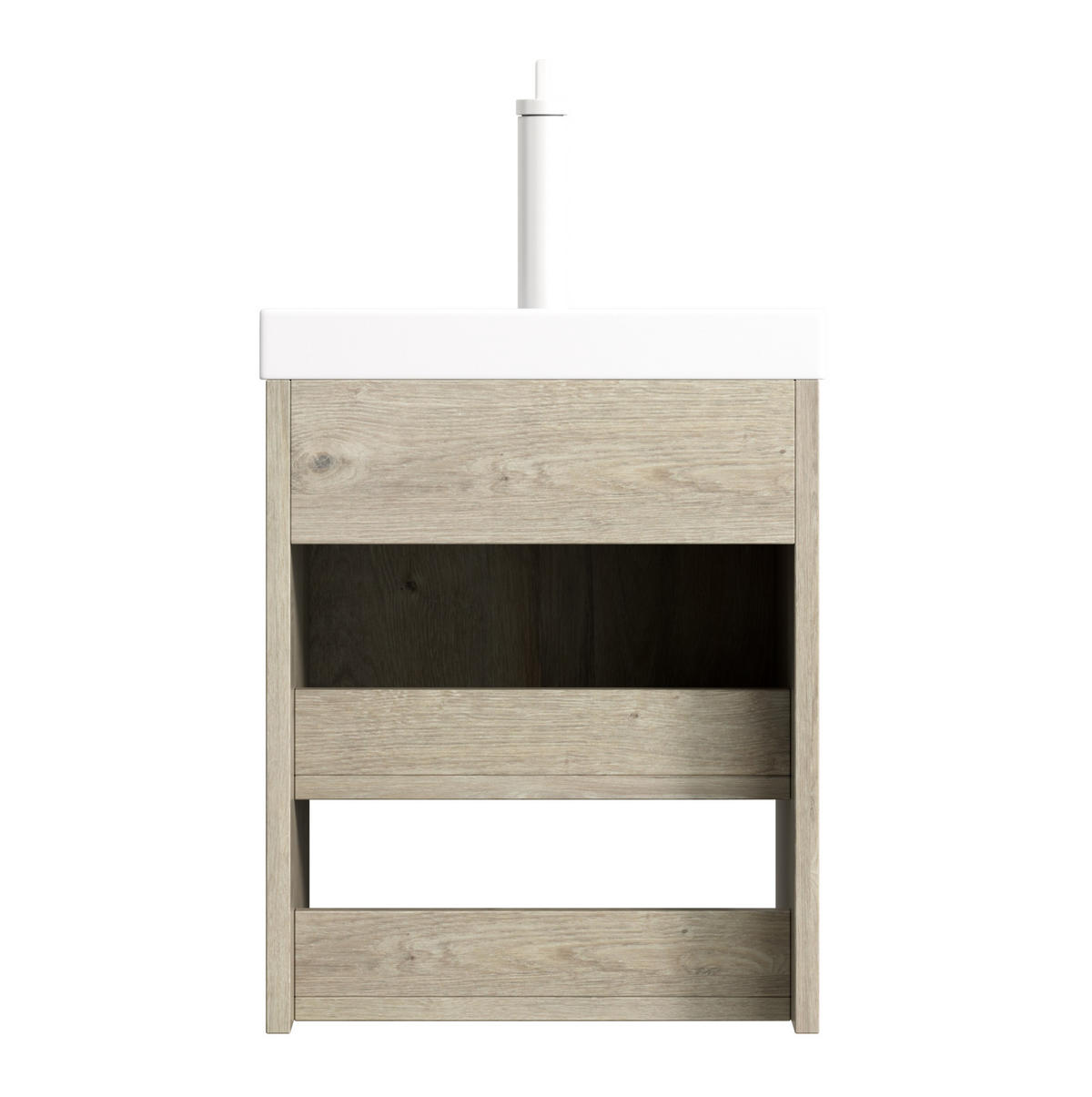 WASCHTISCHKOMBI 42 cm mit Soft-Close in Off-White - Creme, Keramik (42/53/32cm) - BEAOK