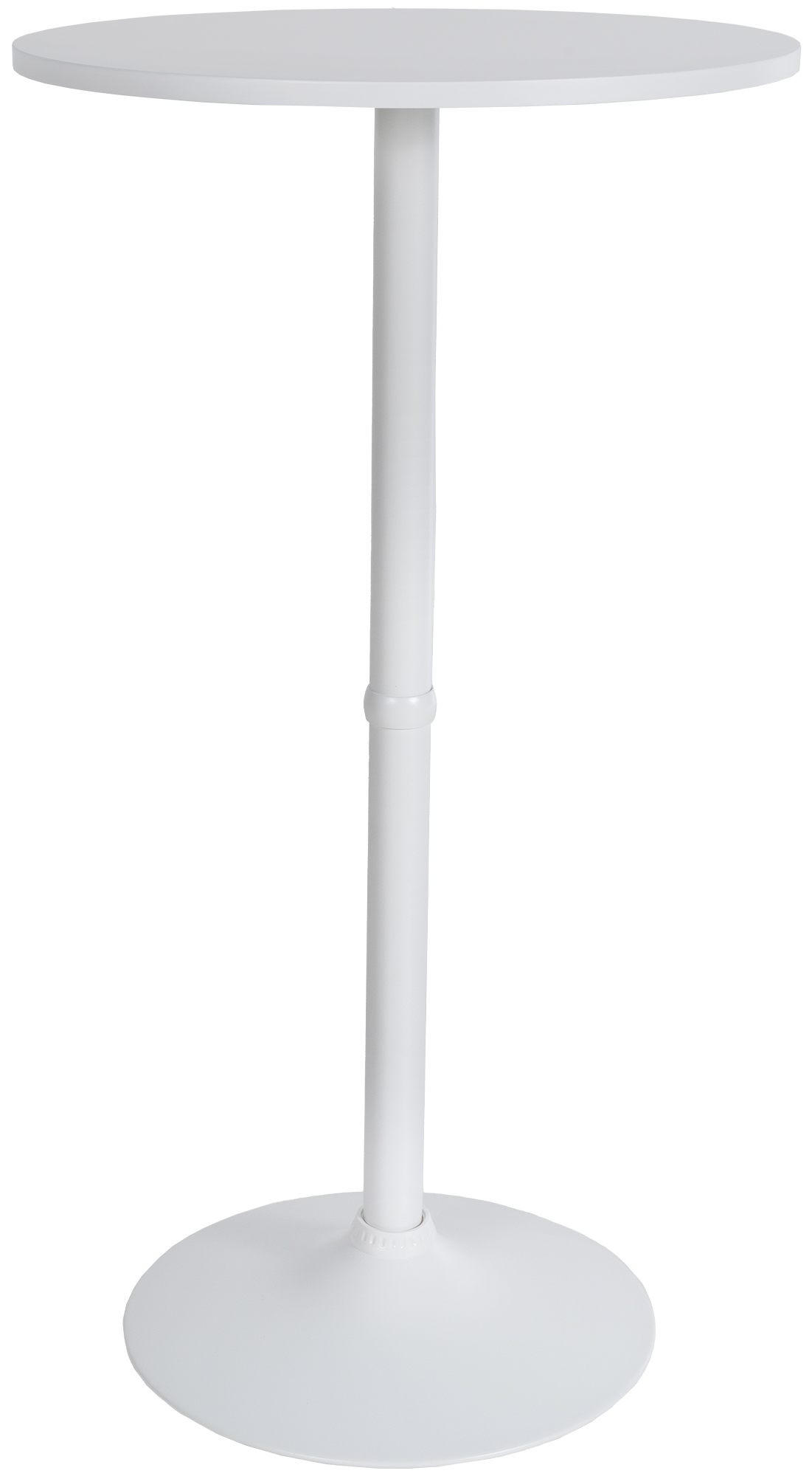 STEHTISCH rund Ø 60 cm BERLI 108x60 cm Weiß-Weiß - Weiß, Metall (60/60/108cm) - DELUKE