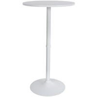 BARTISCH rund 60 cm Holz weiß/weiß - Weiß, Holz/Metall (60/108/60cm) - CLP