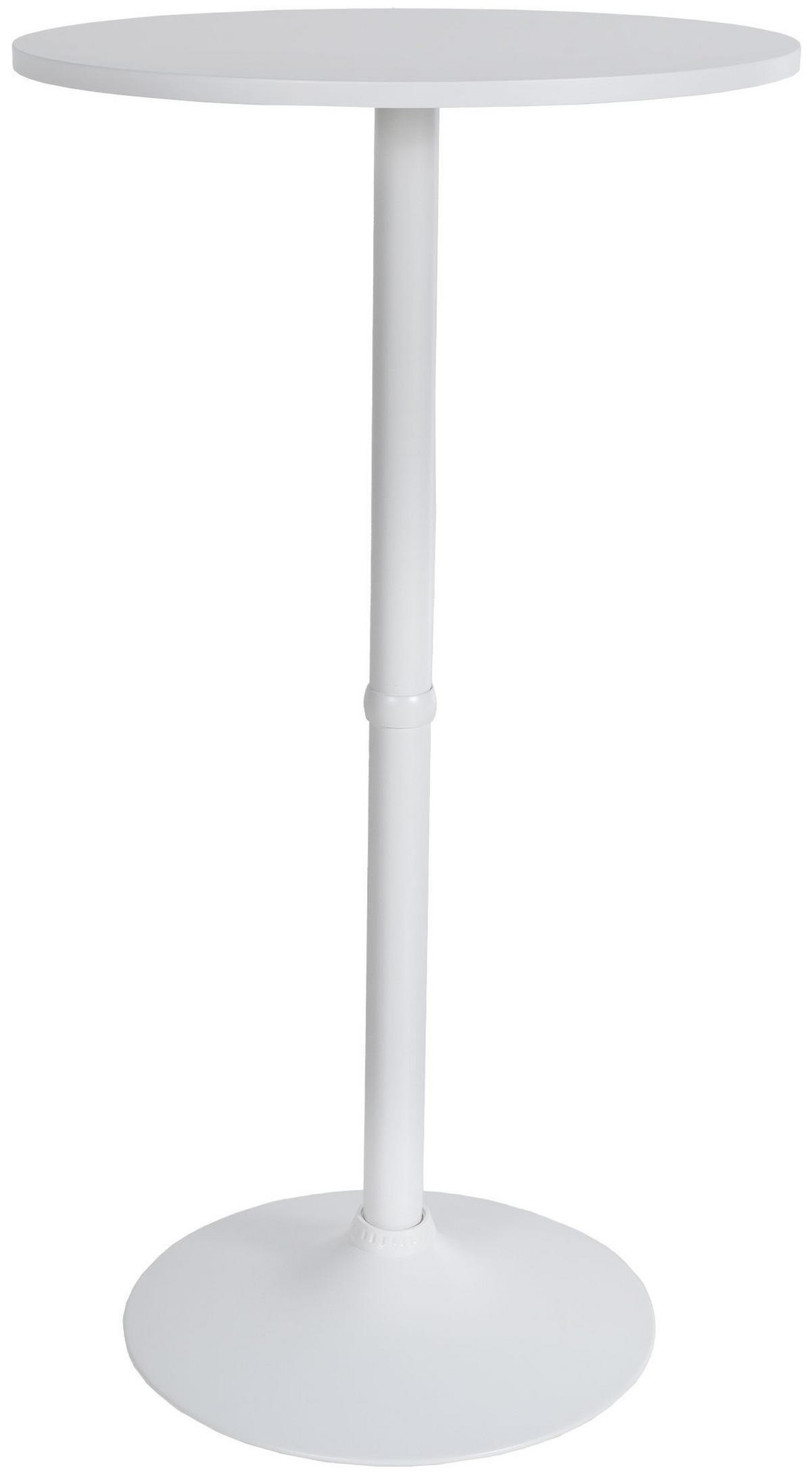 STEHTISCH rund Ø 60 cm BERLI 108x60 cm Weiß-Weiß - Weiß, Metall (60/60/108cm) - DELUKE