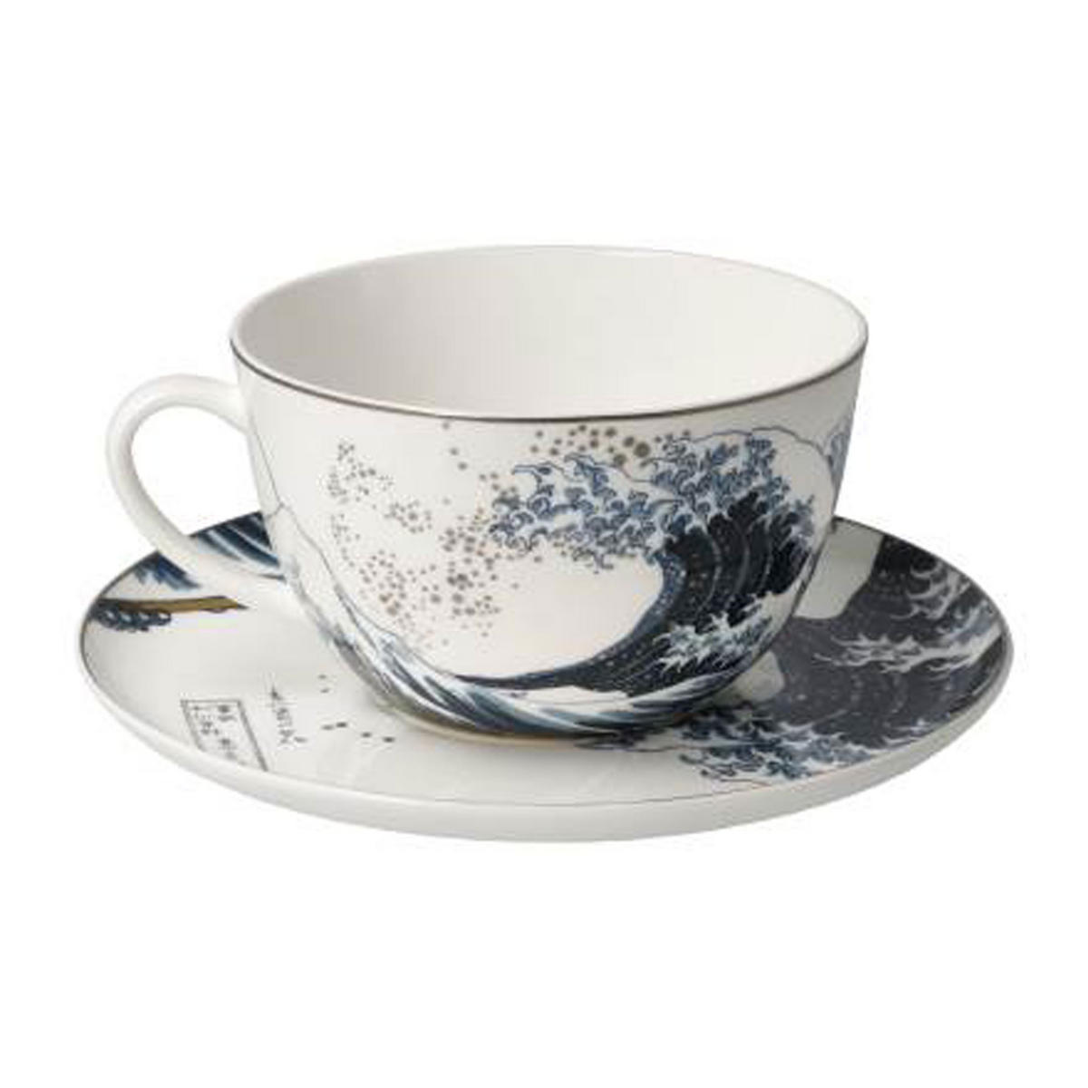 MILCHKAFFEETASSE Hokusai - Die Welle, Fine Bone China - Multicolor, Keramik (0.35L) - Goebel