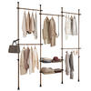 TELESKOP GARDEROBEN SYSTEM Natur - Naturfarben, Kunststoff (311/285/3cm) - SoBuy