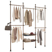 TELESKOP GARDEROBEN SYSTEM Natur - Naturfarben, Kunststoff (311/285/3cm) - SoBuy