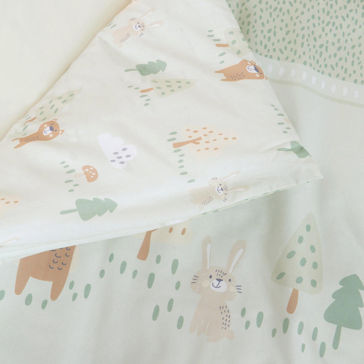 KINDERBETTWÄSCHE - Woodland Buddies - 80 x 80 cm - Grün, Textil (80/80cm) - Roba