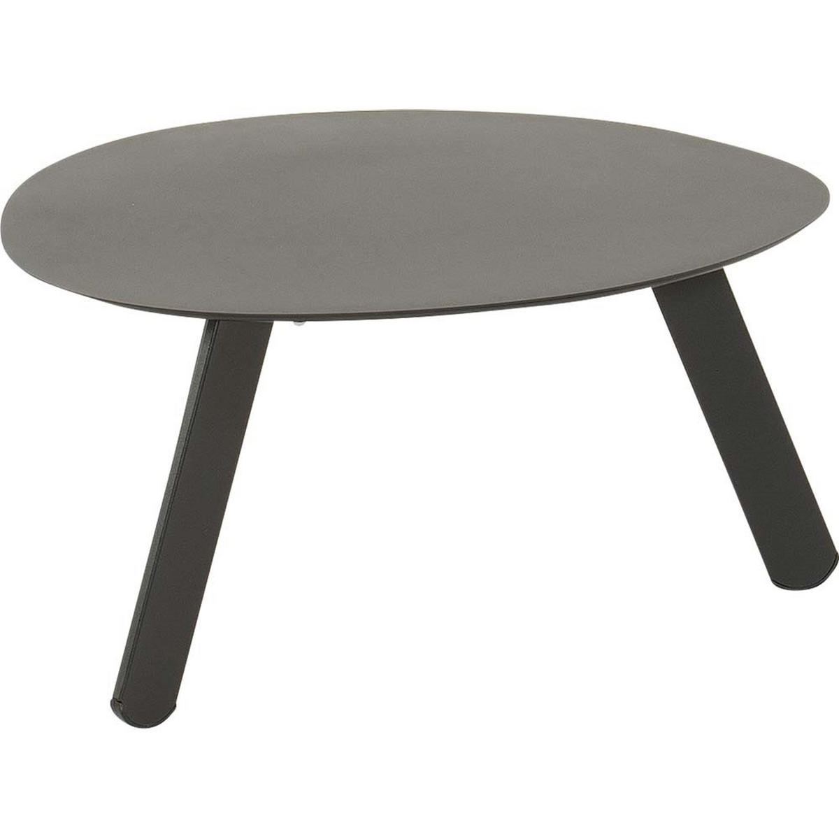 BEISTELLTISCH Tiki - Schwarz - 55/46/28 cm - Schwarz, Metall (55/46/28cm) - Lesli Living