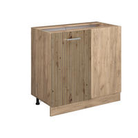 ECKUNTERSCHRANK R-Line Artisan-Eiche 86 cm ohne AP - Honigeiche/Eiche Wotan, Holzwerkstoff (86/81.6/46cm) - Vicco