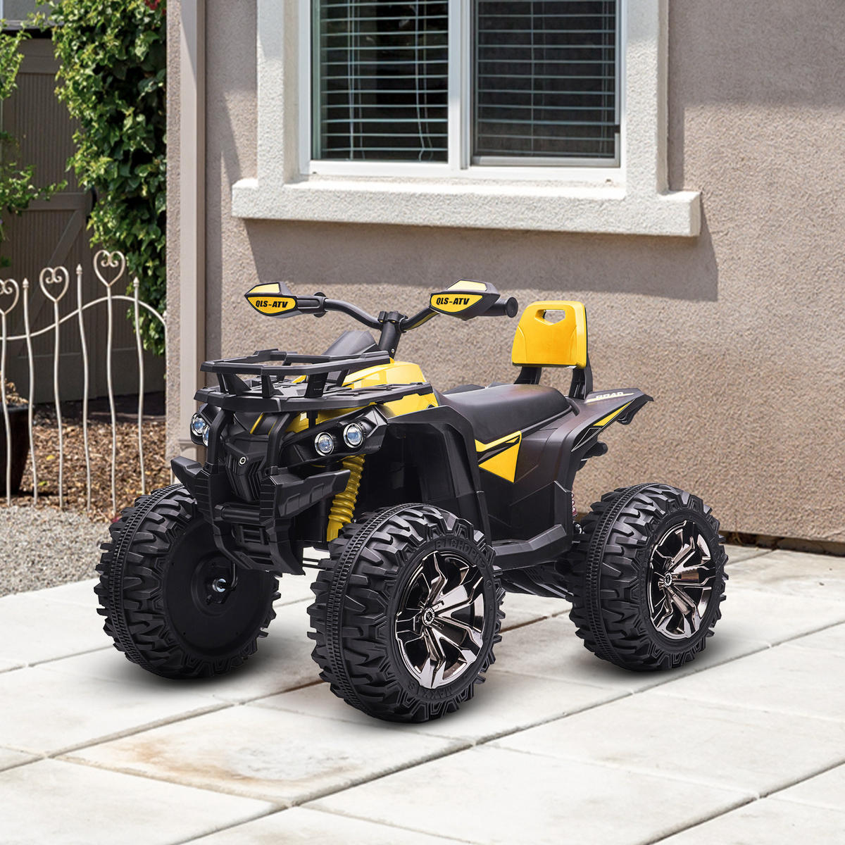 ELEKTRO-QUAD DE-13003 8 km/h Gelb/Schwarz - Gelb, Kunststoff (100/65/73cm) - ComfortXL