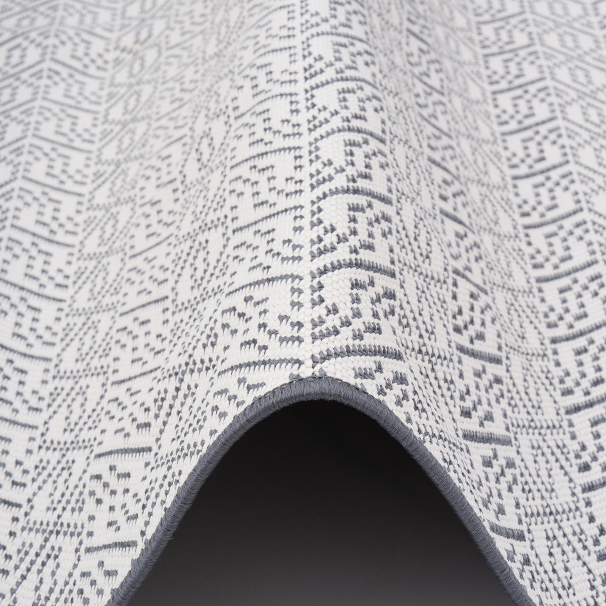 IN- UND OUTDOOR TEPPICH LÄUFER BEIDSEITIG CAPE COD - Anthrazit, Textil (80/240cm) - Snapstyle