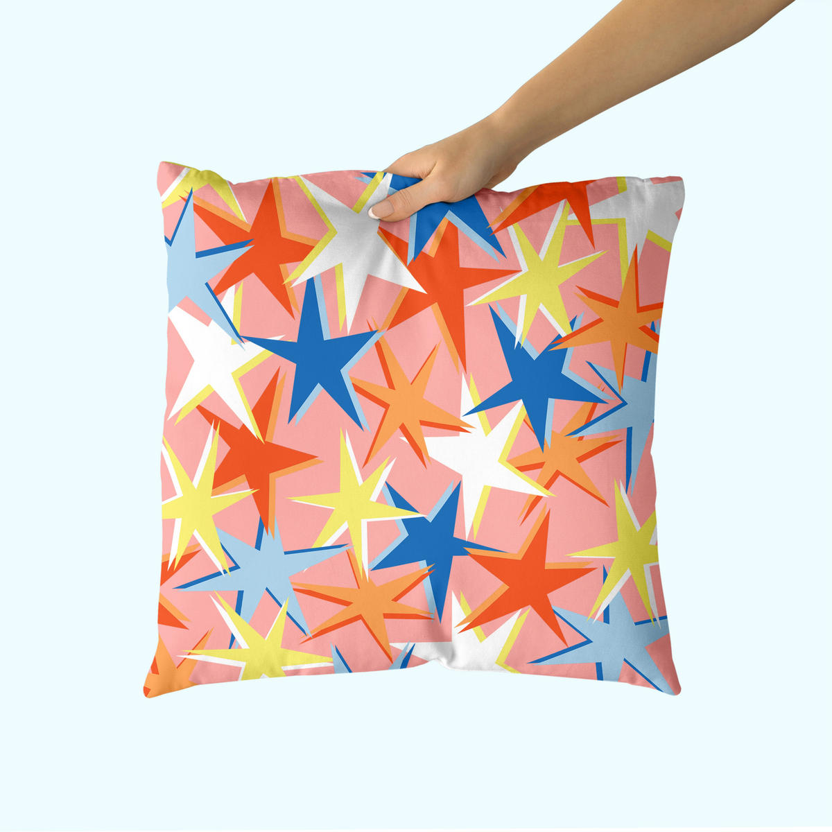 KISSENBEZUG dekorativ do it 50x50 cm (2er pack) mehrfarbig - Multicolor, Textil (50/50cm) - Happy Friday