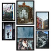 POSTER Set Mit 6 Graffiti Urbane Straßenkunst A3 & A4 Schwarzer Rahmen - Schwarz, Papier (29/3cm) - Nacnic