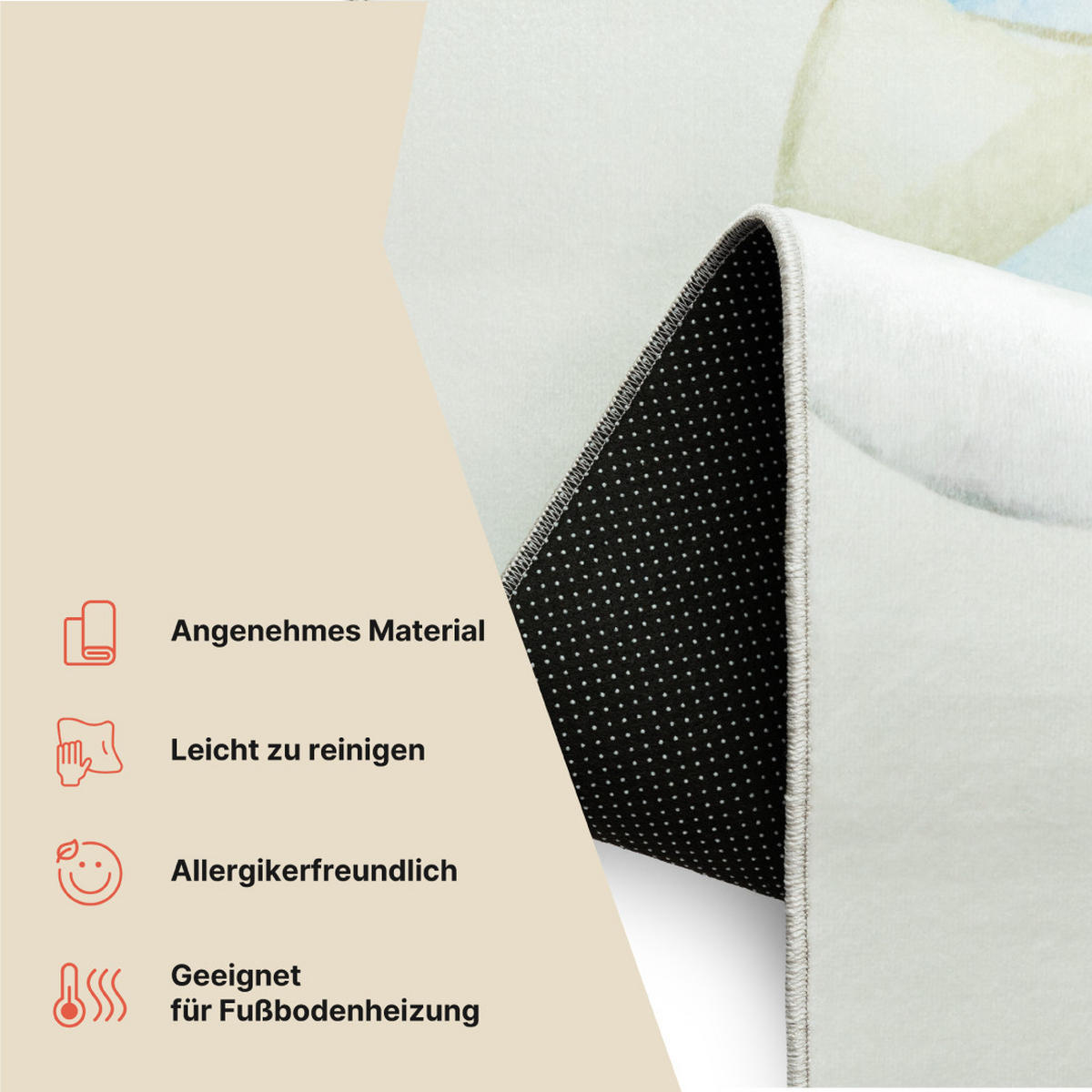 KINDERTEPPICH KIDS Creme Elefant 140/200 cm - Creme, Textil (140/200cm) - Tapiso