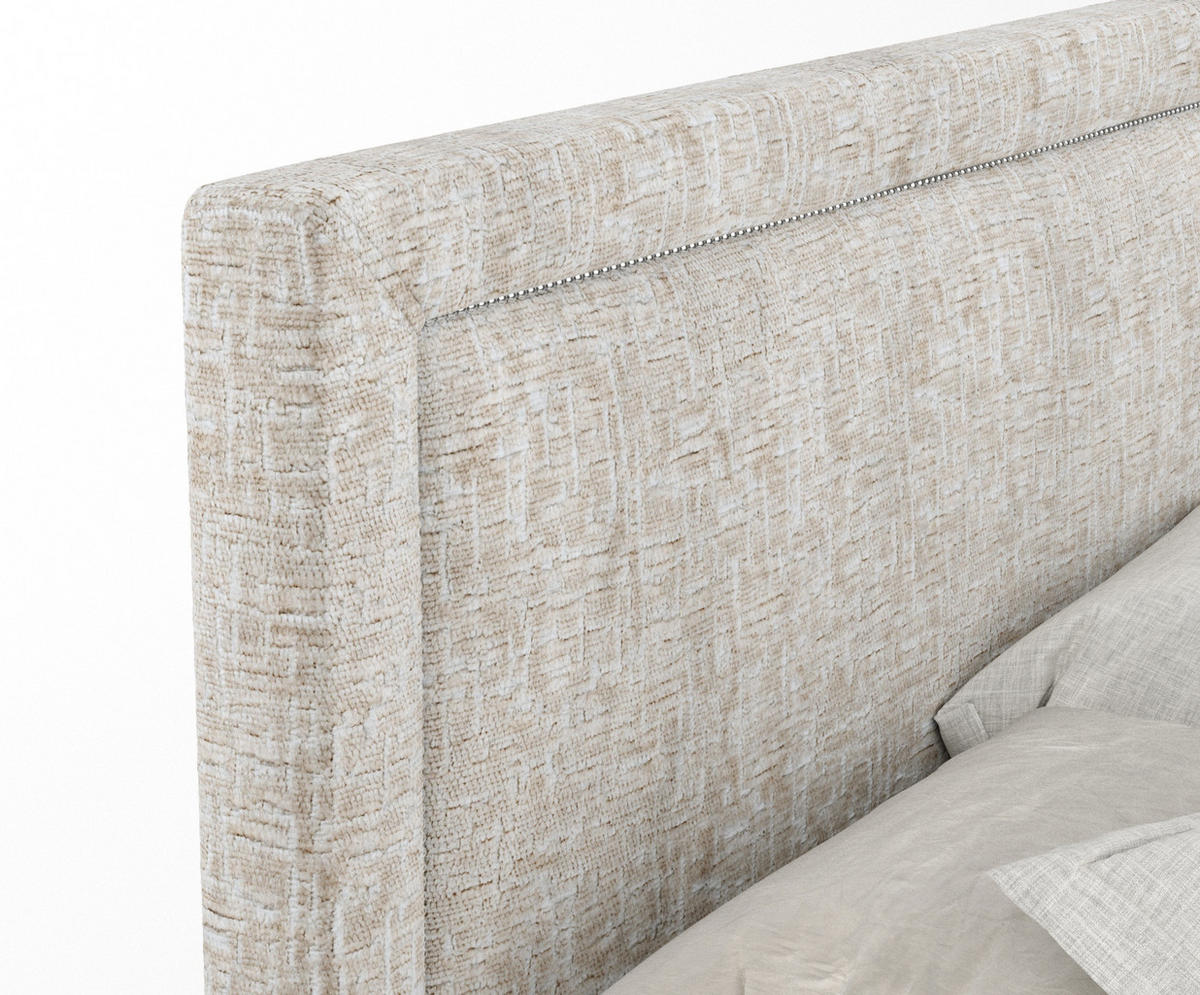 BOXSPRINGBETT Lavenda Beige 140/200 cm - Beige/Schwarz, Holz/Holzwerkstoff (140/200cm) - Maison de Reve