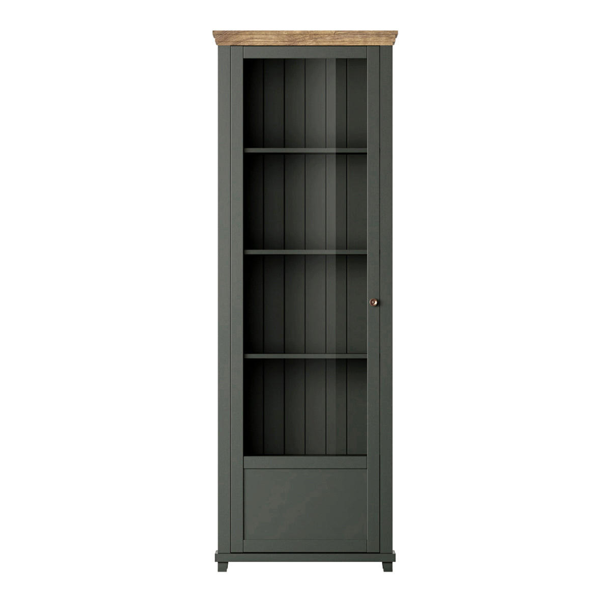 VITRÍNA Martin Zelená a drevo - zelená, kompozitné drevo (71/200/42cm) - Petits-meubles