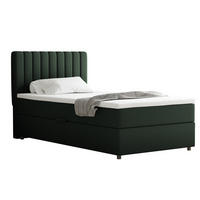 BOXBETT Everest 100 x 200 cm Einzelbett mit hochwertiger Bonell-Matratze und Topper - Grün, Holz (100/200cm) - Panda Möbel