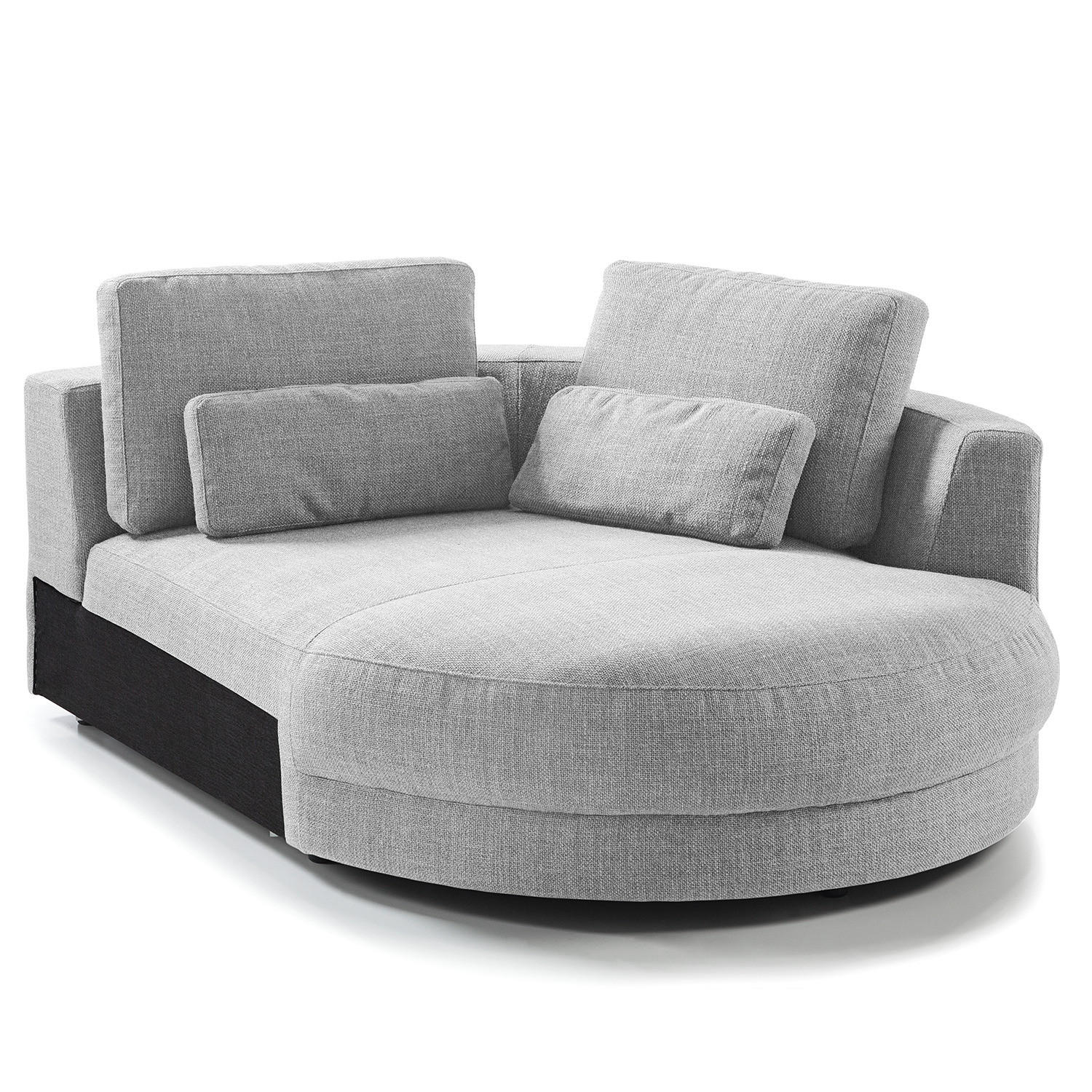 MODULLONGCHAIR - Hellgrau, Textil (129/74/167cm) - home24