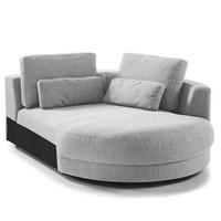 MODULLONGCHAIR - Hellgrau, Textil (129/74/167cm) - home24