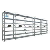 FACHBODENREGAL Proximo Stecksystem 250x600x40cm 7 Ebenen Beidseitig nutzbar Verzinkt - Silberfarben, Metall (600/250/40cm) - PROREGAL