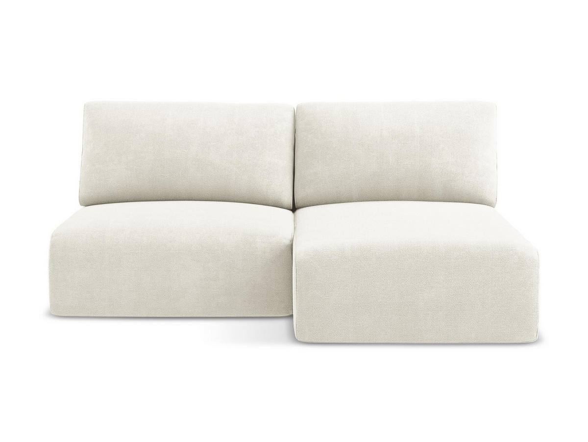 ECKSOFA mit Schlaffunktion rechts Chenille Stoff Weiß - Pink/Schwarz, Kunststoff/Textil (210/149cm) - Makamii