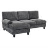 ECKSOFA L-Form, Stoff mit Schlaffunktion, 194/118/81 cm, Grau - Grau, Textil (118/194cm) - Redom