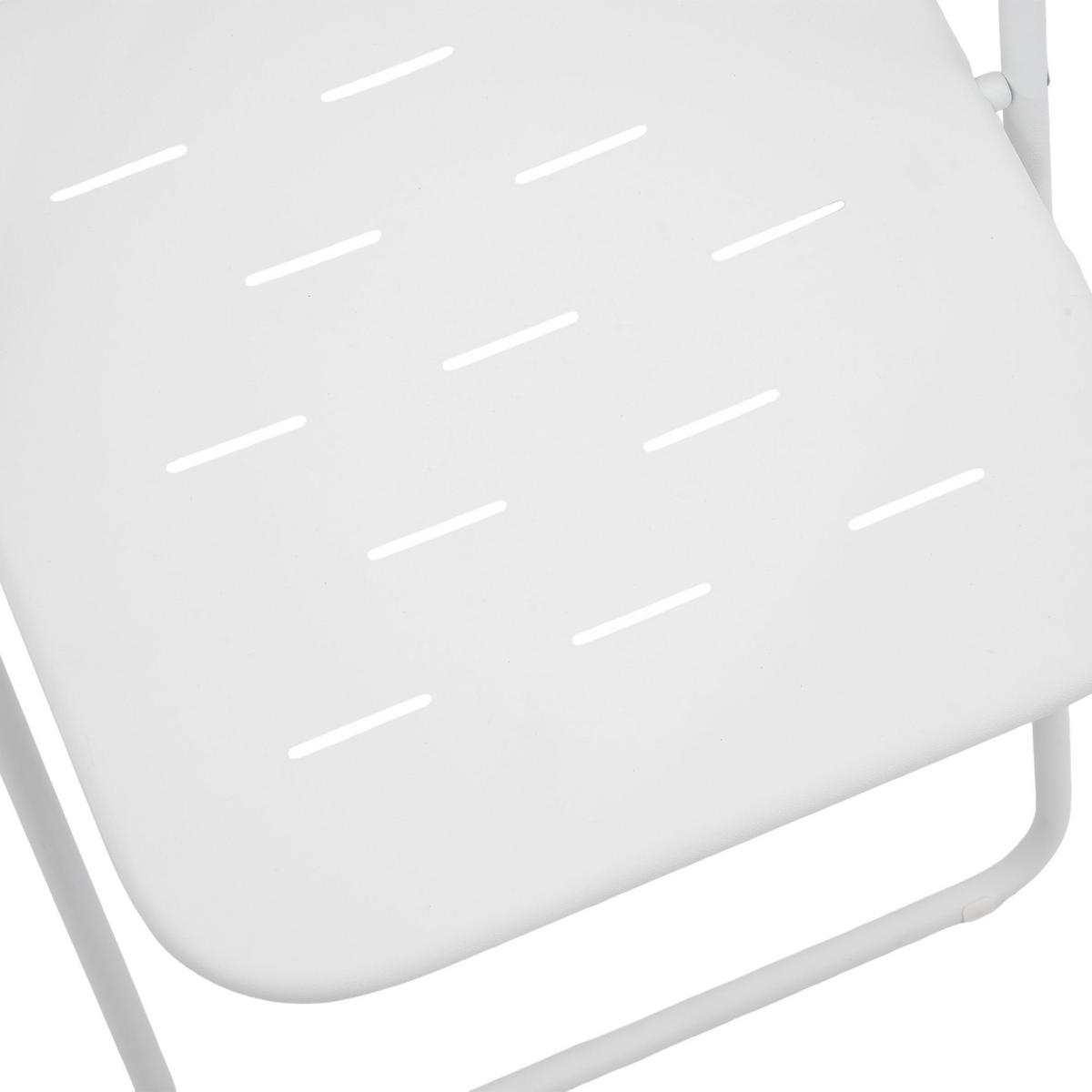 BALKONSET BISTRO SET,klappbar,Metall,für 2 Personen,Weiß - Weiß, Metall - LVHOM