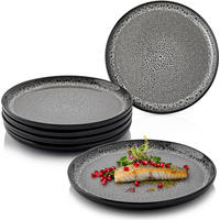 SPEISETELLER SET SYDNEY - 6 teilig aus Steingut - Grau, Keramik (17cm) - Sänger