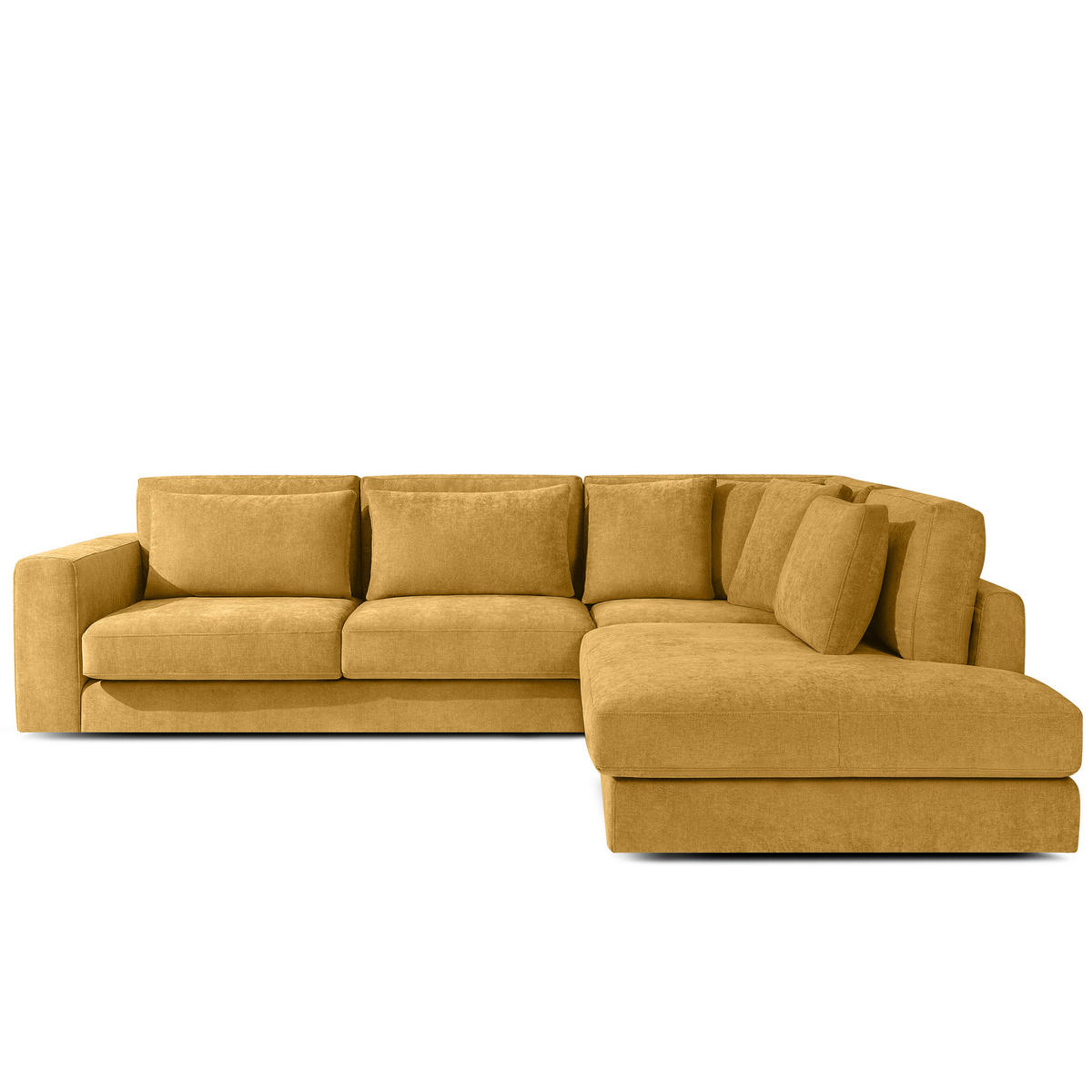 ECKSOFA rechts VERUS - Gelb, Holz/Holzwerkstoff (297/248cm) - KONSIMO®