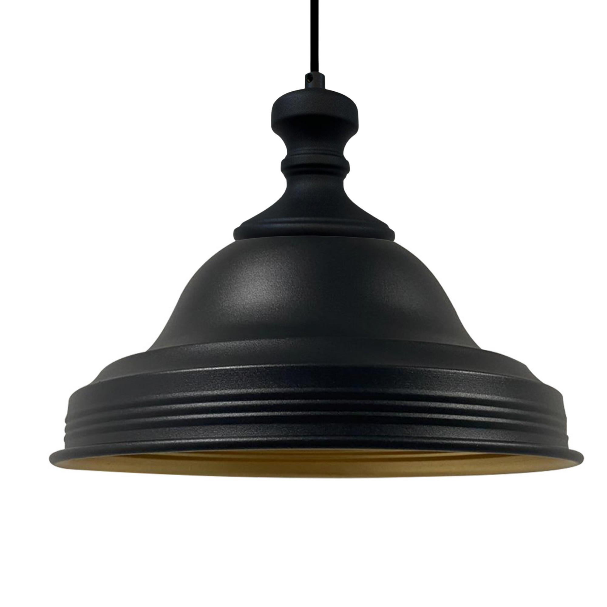 PENDELLEUCHTE Ulmete 30/27 cm - Goldfarben/Schwarz, Metall (27/30/29cm) - Bamyum