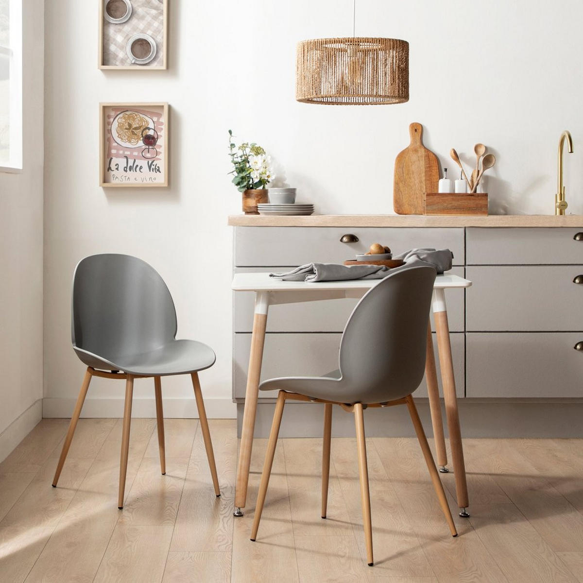 STUHL FÜR DRAUSSEN Ceilan Grau 49 cm x 83 cm - Grau, Kunststoff (49/83/52cm)