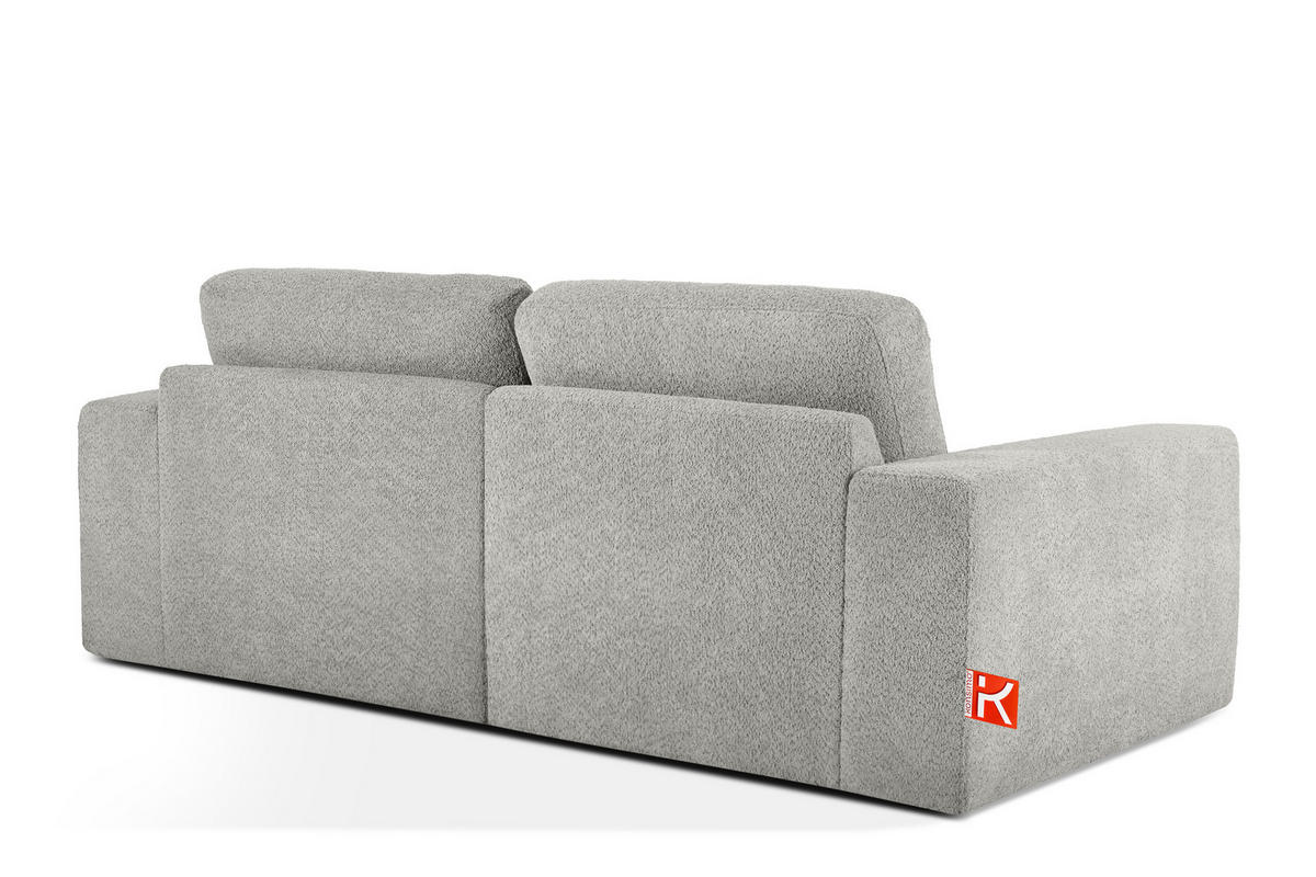 2-SITZER SOFA ZUCCO, Hellaschgrau - Hellgrau, Holz/Holzwerkstoff (212/85/100cm) - KONSIMO®