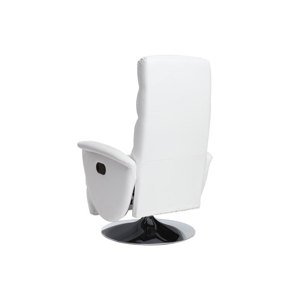 RELAXSESSEL Manuell Verstellbar Weiß NELSON - Weiß, Textil (75/109/72cm) - Miliboo