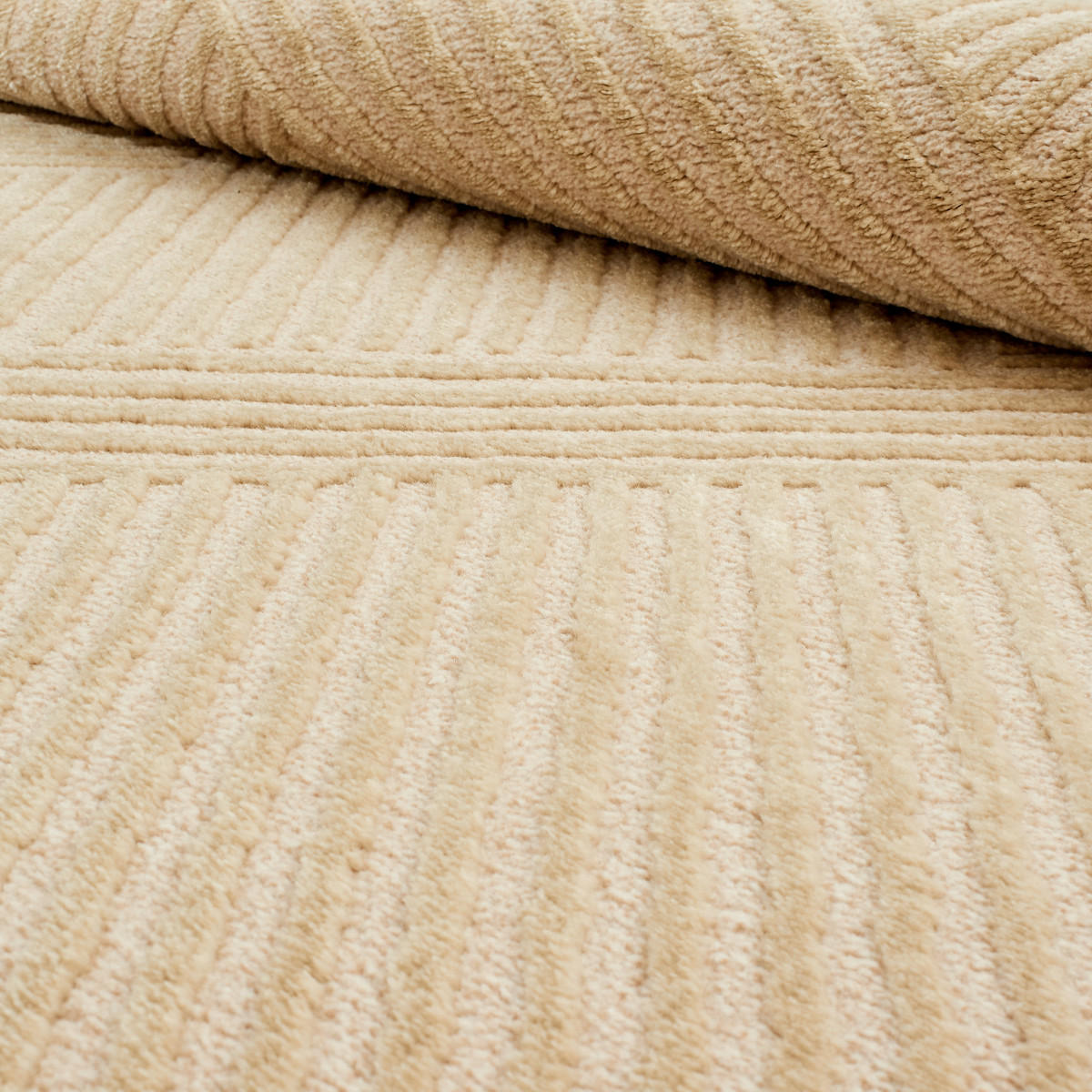TEPPICH mit grafischem Muster in Beige Bianca 80x150 cm - Beige, Textil (80/150cm) - Nazar Rugs