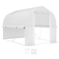 GEWÄCHSHAUS, 300L x 200B x 200H cm - Weiß, Kunststoff/Metall (200/200/300cm) - Outsunny