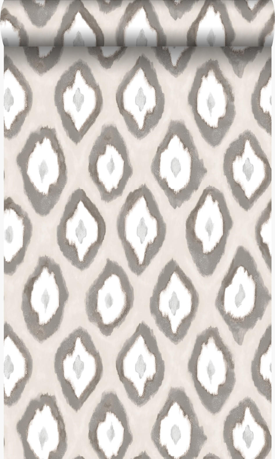 TAPETE Ikat-Motiv 53 cm x 10.05 m - Beige, Papier (53/1000cm) - Origin Wallcoverings