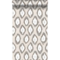 TAPETE Ikat-Motiv 53 cm x 10.05 m - Beige, Papier (53/1000cm) - Origin Wallcoverings