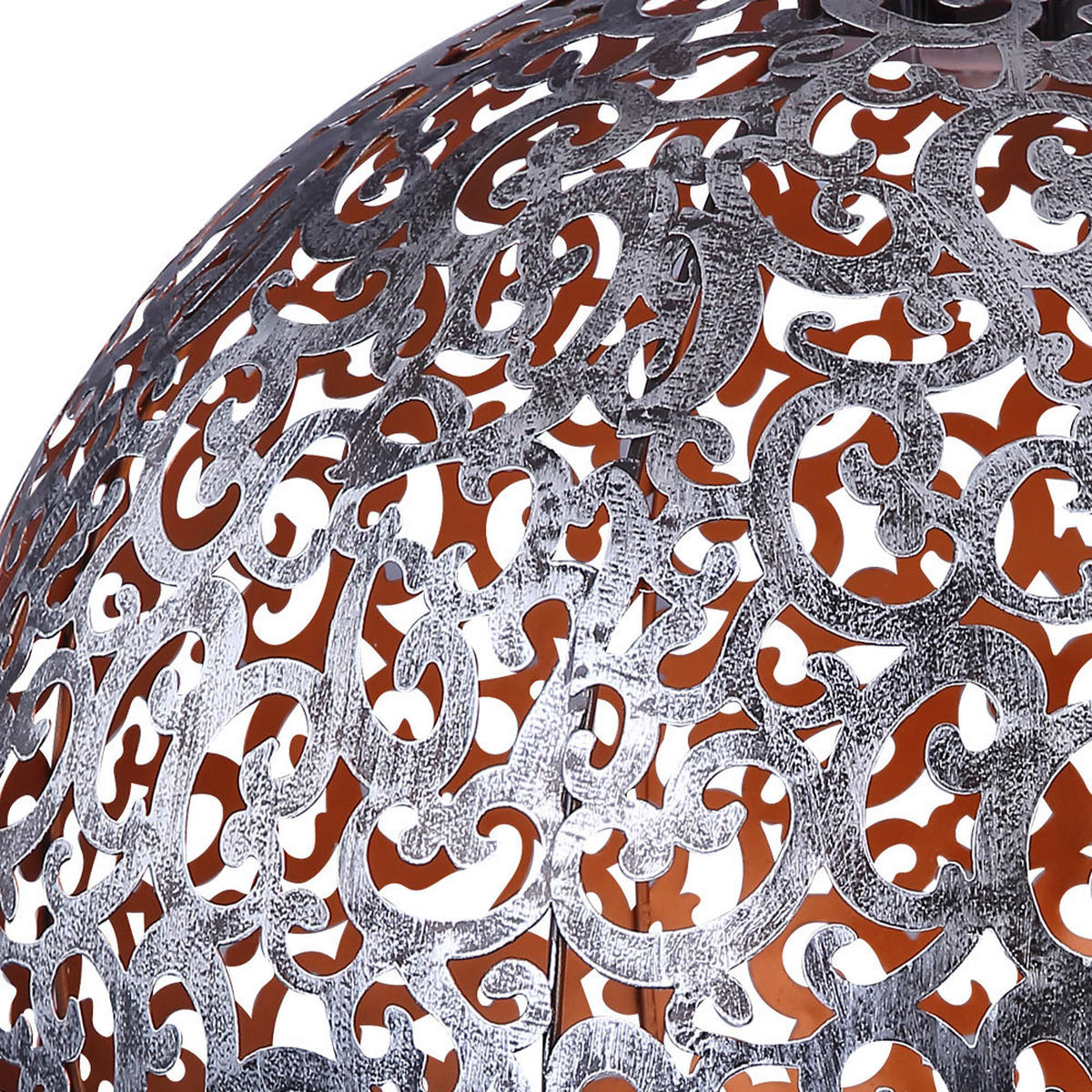 LED WEGELEUCHTE Solar Stecklampe Silber - Silberfarben, Metall (40/40/50cm)