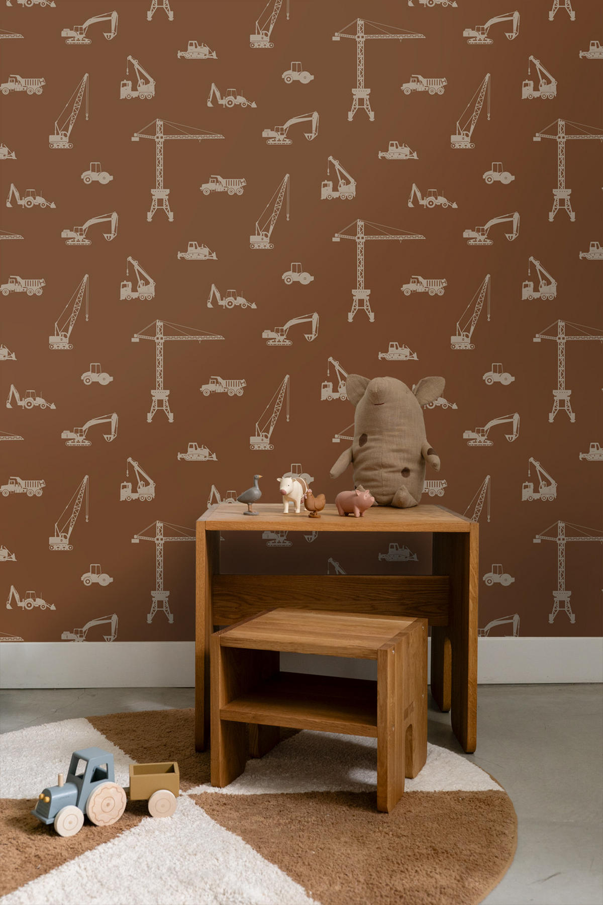 TAPETE Fahrzeuge 53 cm x 10.05 m - Terracotta, Papier (53/0.1cm) - ESTAhome