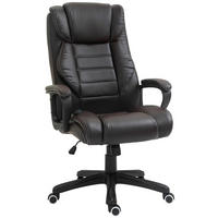 BÜROSTUHL mit Massagefunktion, höhenverstellbar, 6 Vibrationspunkte, Braun - Braun, Kunststoff (64/120/74cm) - Vinsetto