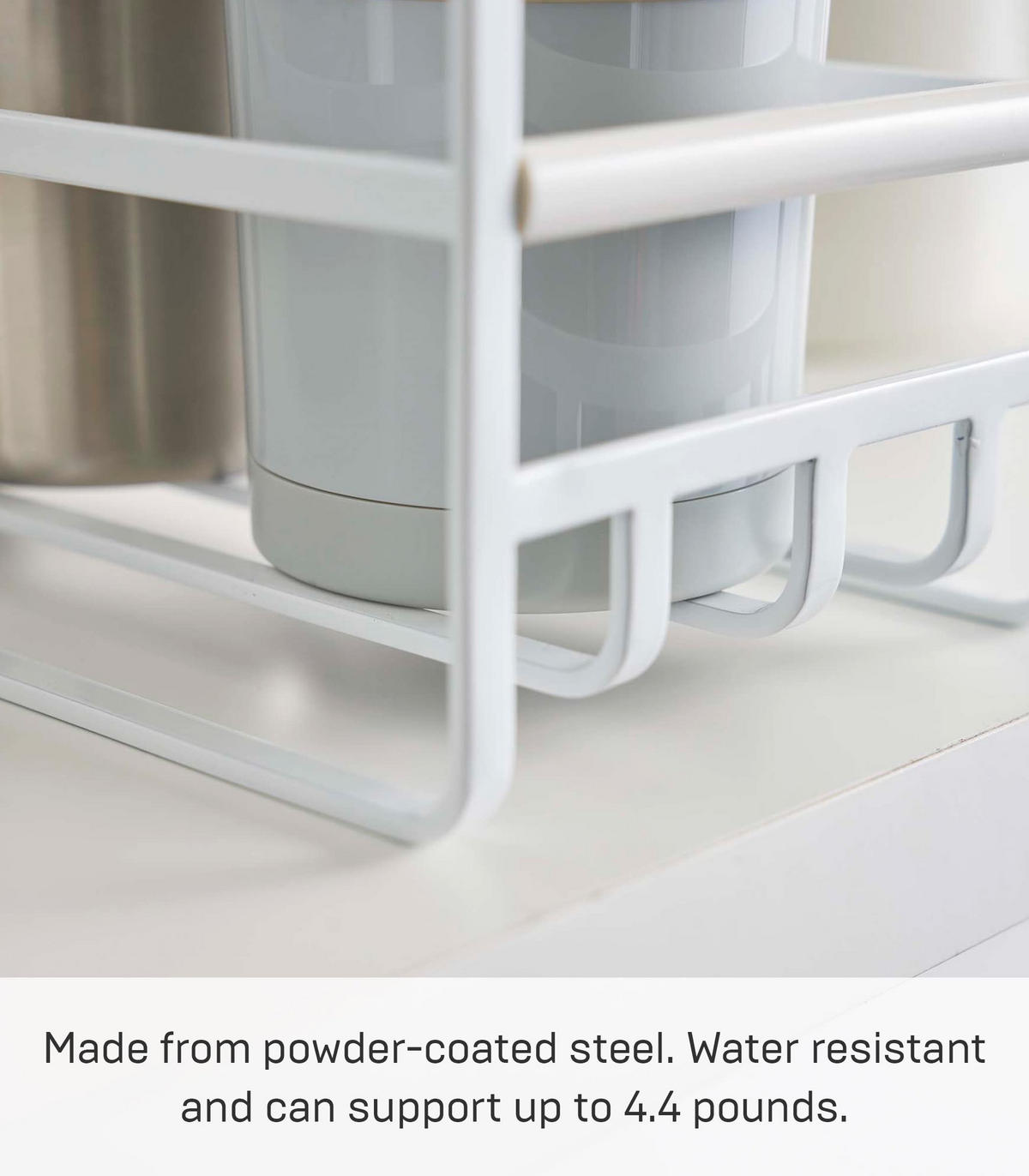 ORGANIZER FÜR TASSEN UND GLÄSER Tower 5643 weiß 12/33,2/11 cm - Weiß, Metall (11/12/33.2cm) - Yamazaki