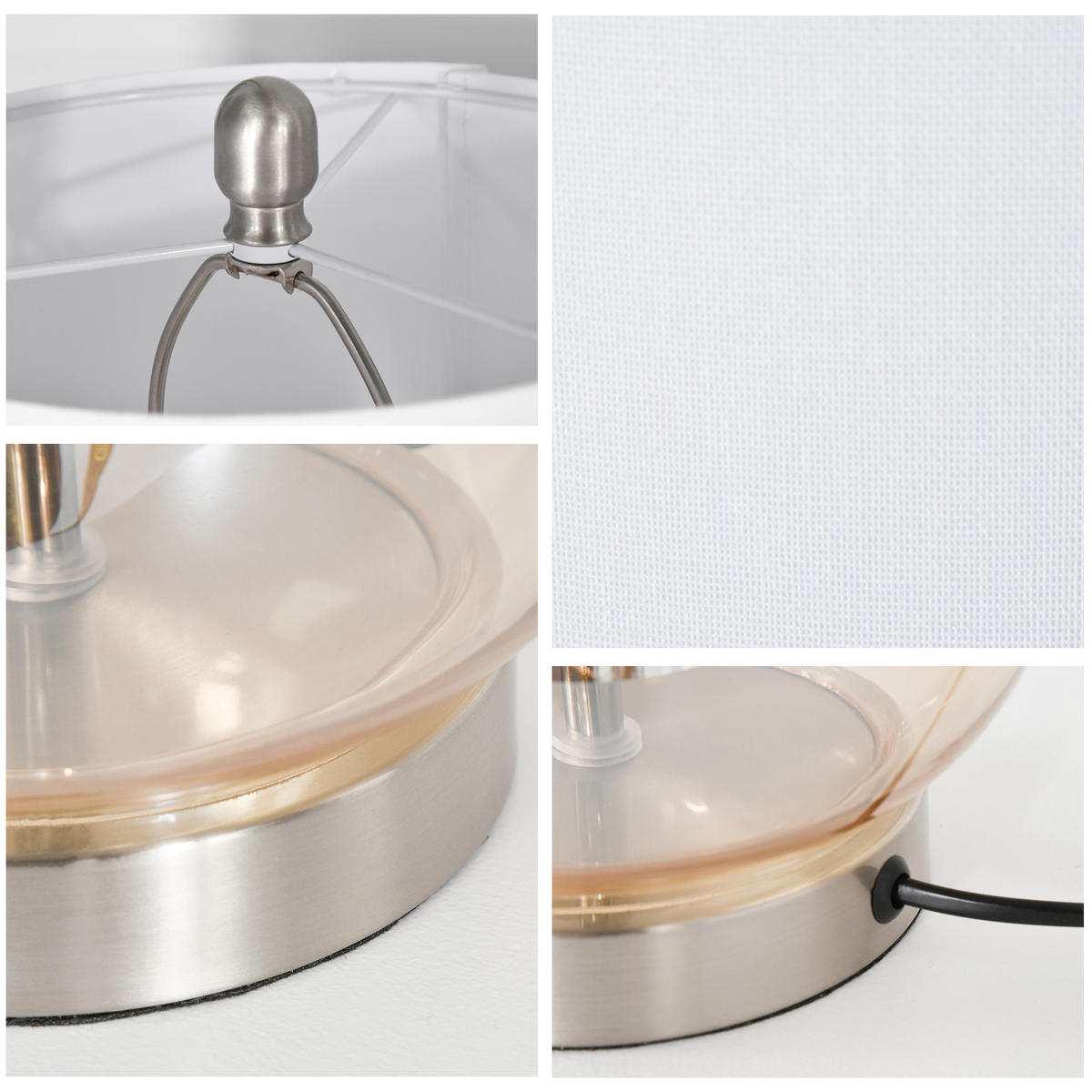 TISCHLAMPEN, Tischleuchten, Bernstein - Multicolor, Metall (30/30/56cm) - HOMCOM