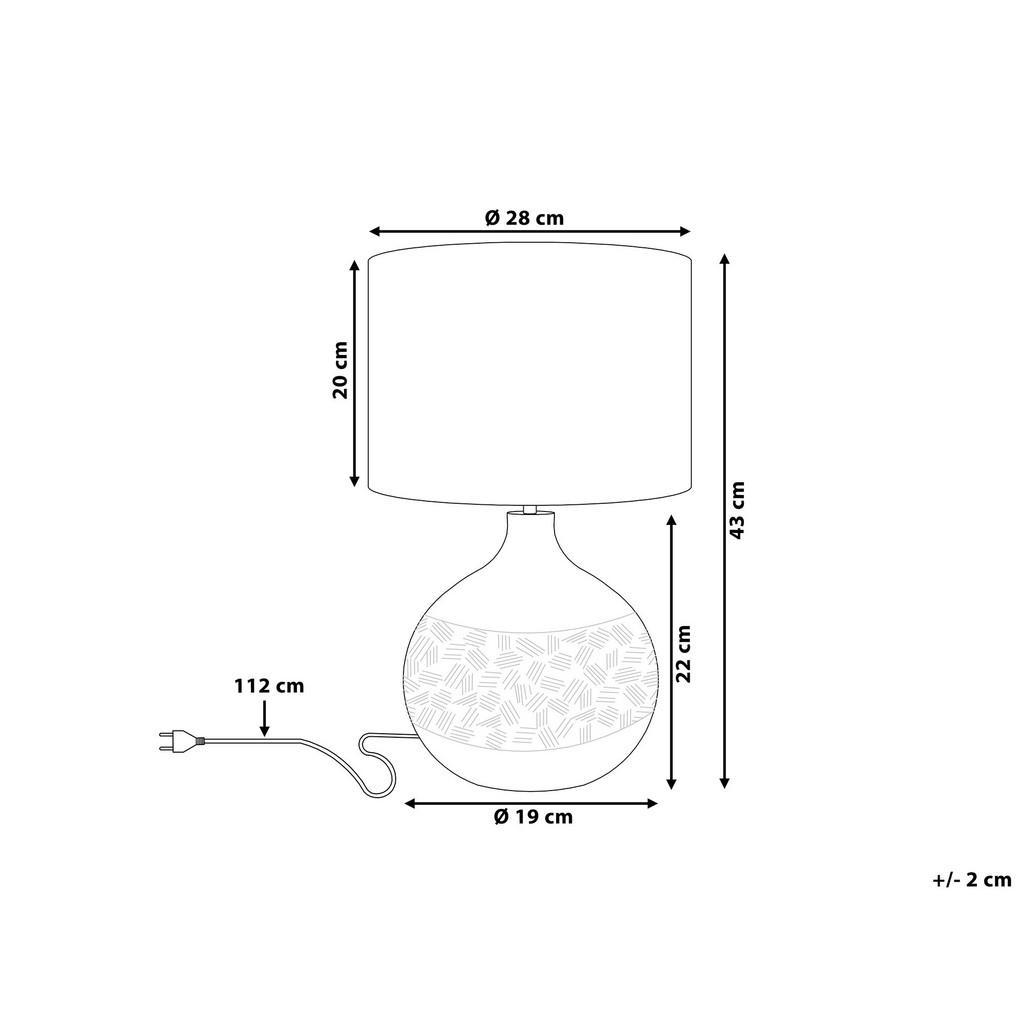 Thumbnail - Beliani Tischlampe, Braun, Keramik, E27, 28x43x28 cm, Lampen & Leuchten, Innenbeleuchtung, Tischlampen, Tischlampen