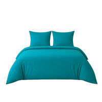 BETTWÄSCHE 3-teilig 200/200 cm UNI TEAL - Türkis, Textil (200/200cm) - ROLFNERS