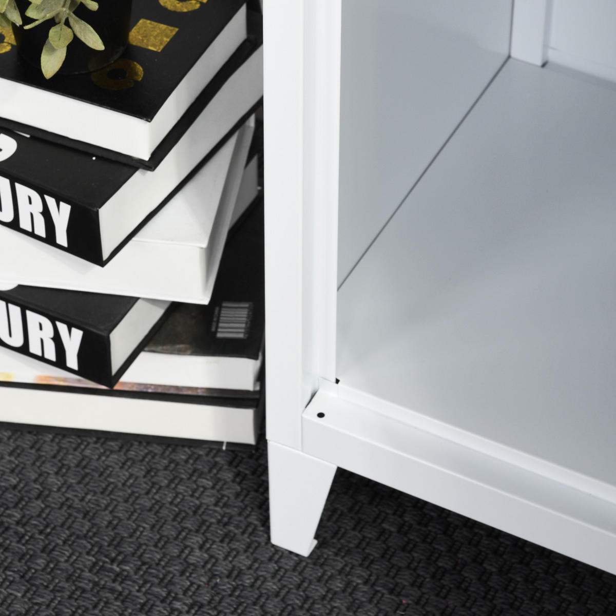 MEHRZWECKSCHRANK Metall weiß - Weiß, Metall (38/138/39cm) - Urban Meuble