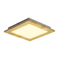 LED-DECKENLEUCHTE Heinrich 30/30/5 cm - Braun, Holzwerkstoff (30/30/5cm) - Nettlife