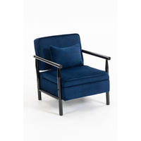 SESSEL Akzentstuhl mit Lendenpolster, DE-42320, Blau - Blau, Holzwerkstoff (66/73/83cm) - ComfortXL
