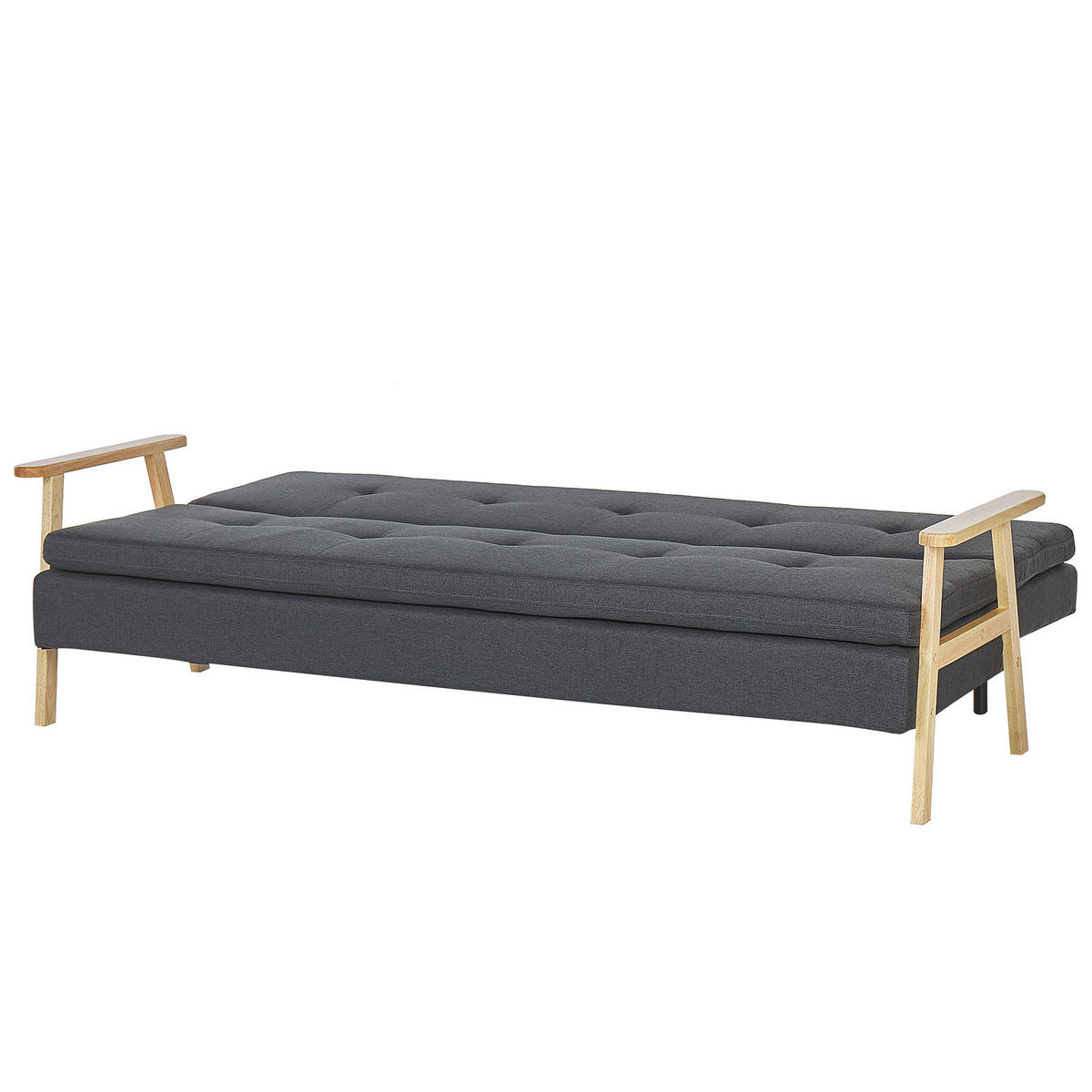 SCHLAFSOFA Polsterbezug Dunkelgrau Tjorn - Dunkelgrau, Textil (204/84/85cm) - Beliani